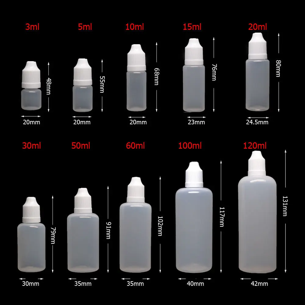 100 Buah 3/5/10/15/20/30/50/10 - Juice Bottle Dropper ulasan dan harga