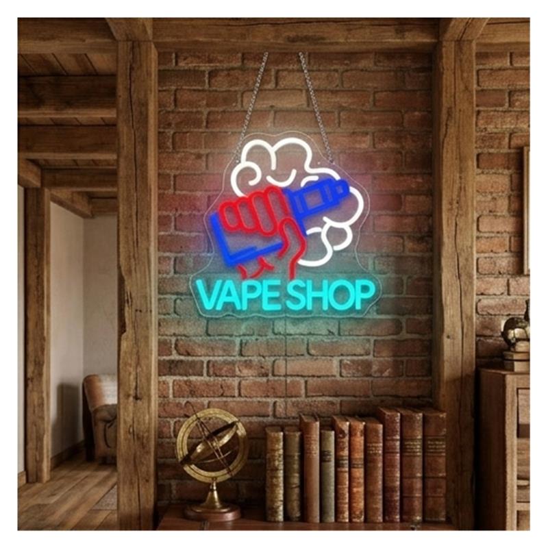 Lampu Neon LED Bentuk Tangan M - Vaping Store ulasan dan harga